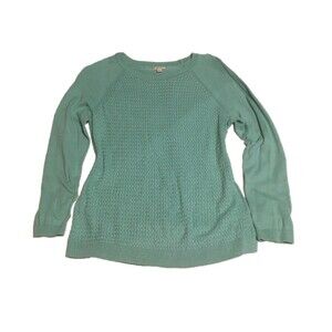 ✨️3 For $20✨️ Womens M mint aqua basket weave sweater Pastel Coastal Classic